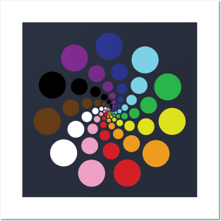 Rainbow dots Posters and Art